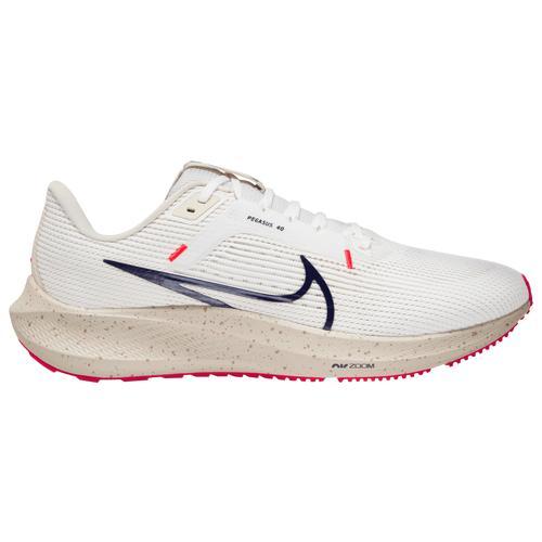 Nike Mens Nike Air Zoom Pegasus 40 - Mens Running Shoes White/Obsidian/Brown Product Image