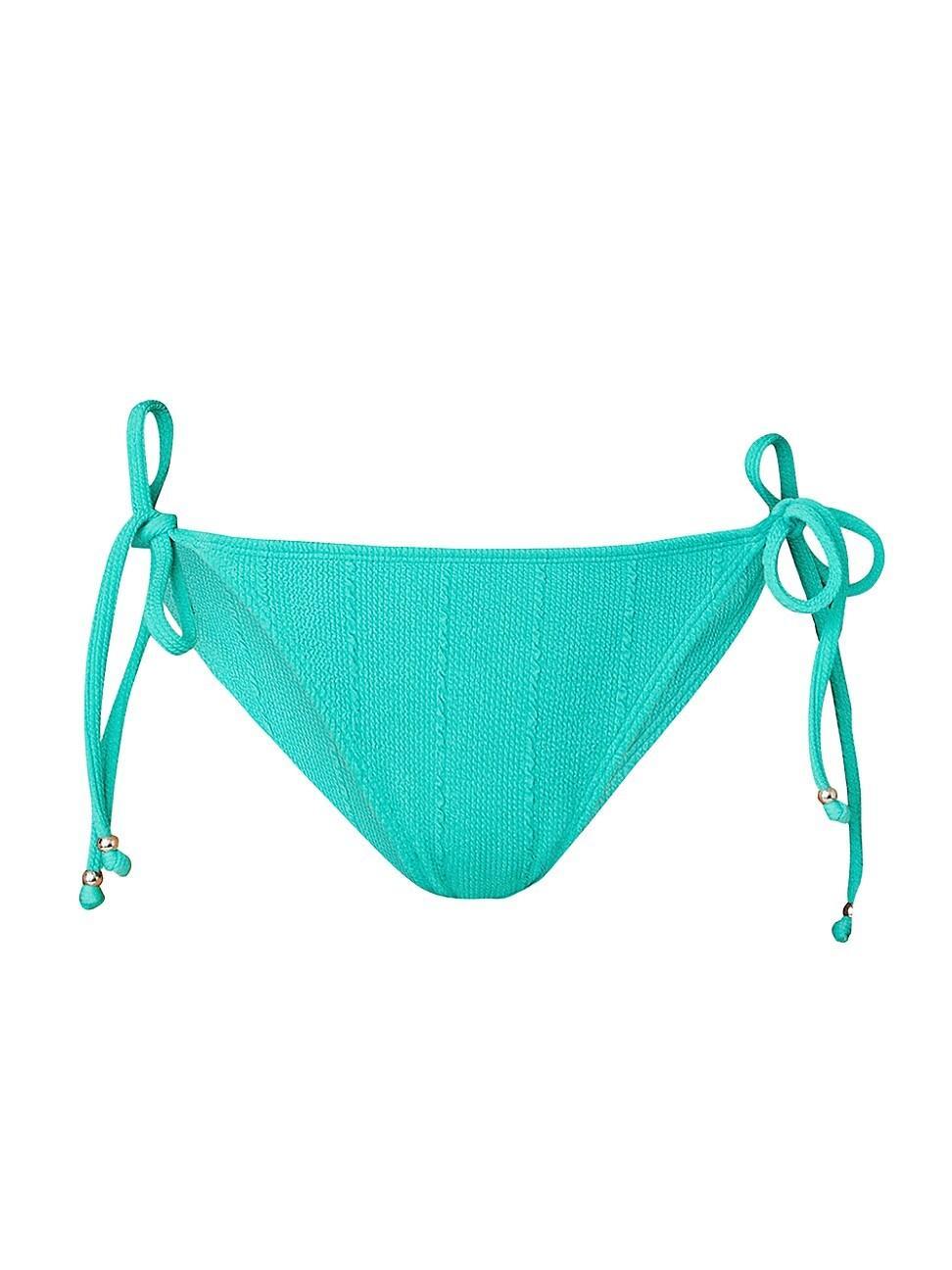 Womens Textured String Bikini Bottom Product Image