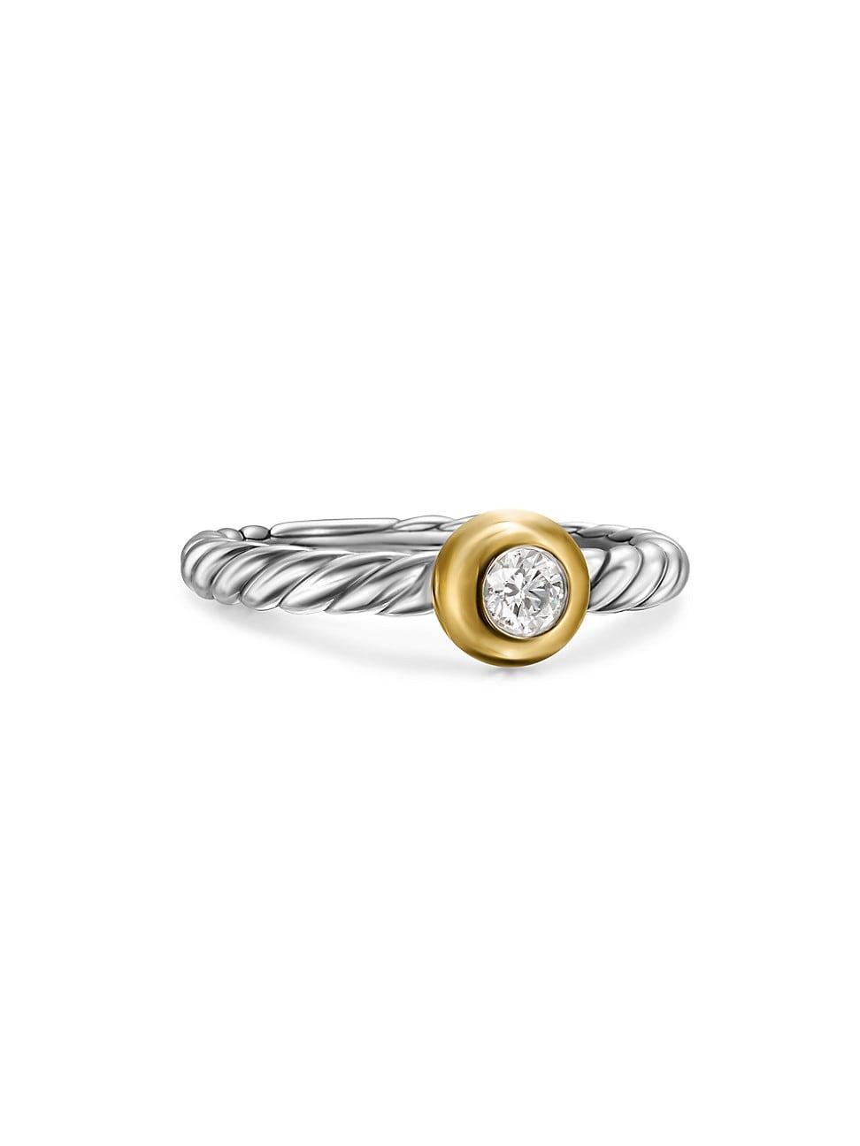 Womens Petite Cable Ring in Sterling Silver Product Image