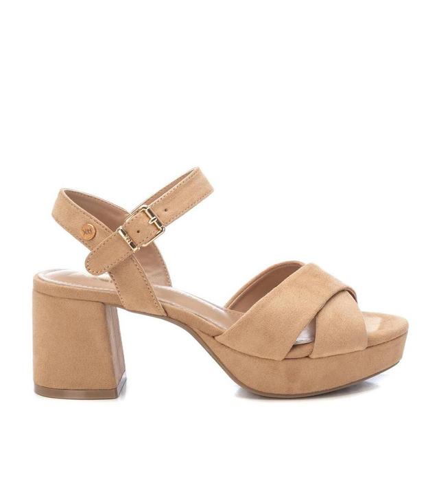 Xti Womens Suede Heeled Platform Sandals By Product Image