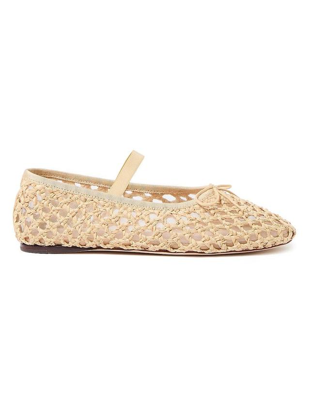 Leonie Crochet Raffia Ballet Flats Product Image