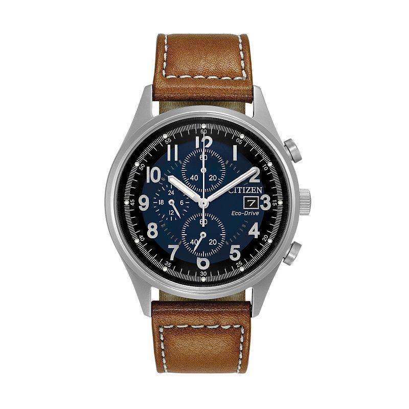 Citizen Eco-Drive Mens Chandler Leather Watch - CA0621-05L Brown Product Image