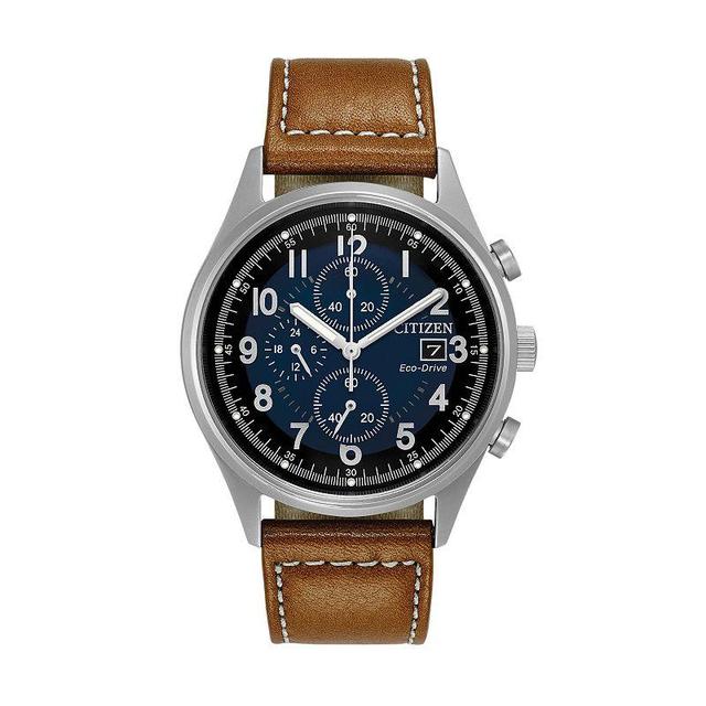 Men's Citizen Eco-DriveÂ® Chandler Chronograph Strap Watch with Blue Dial (Model: Ca0621-05L) Product Image