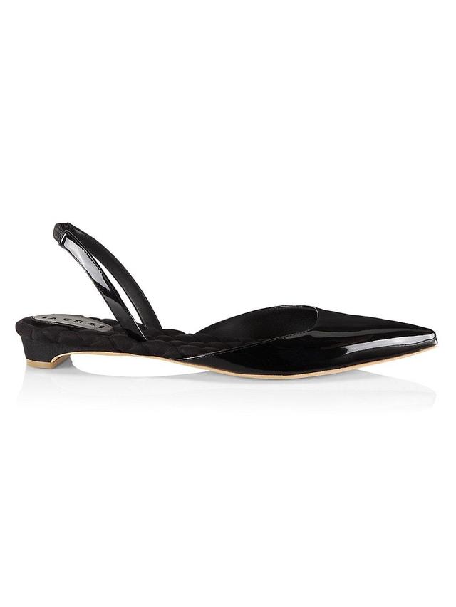 Womens Jackie Vegan Patent Leather Slingback Flats Product Image