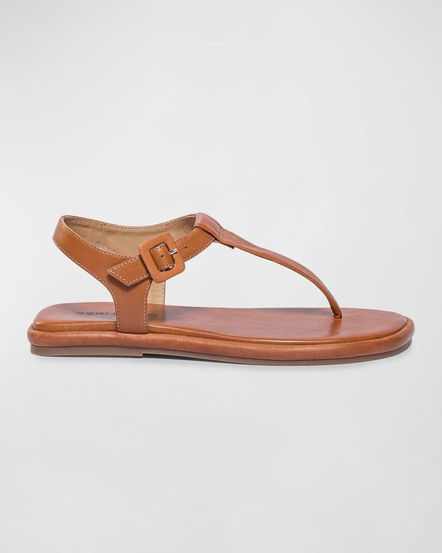 Leather Ankle-Strap Thong Sandals Product Image