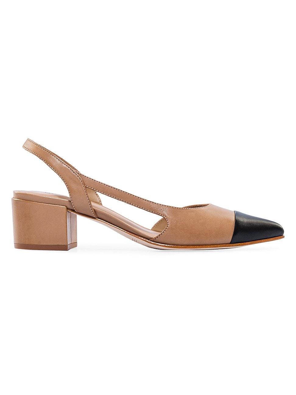 Womens Monroe Leather Slingback Pumps Product Image