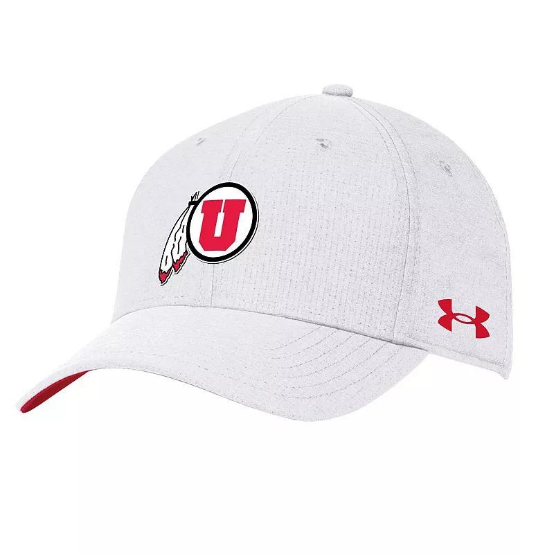 Mens Under Armour White Utah Utes CoolSwitch AirVent Adjustable Hat Product Image