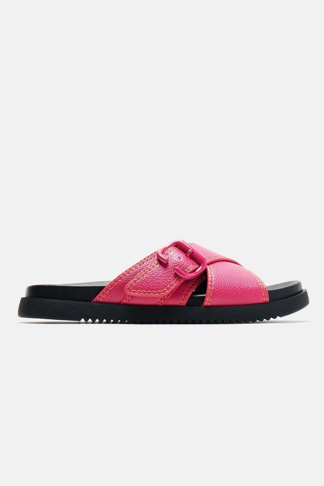 Your Only Pick Casual Slides - Fuchsia Product Image