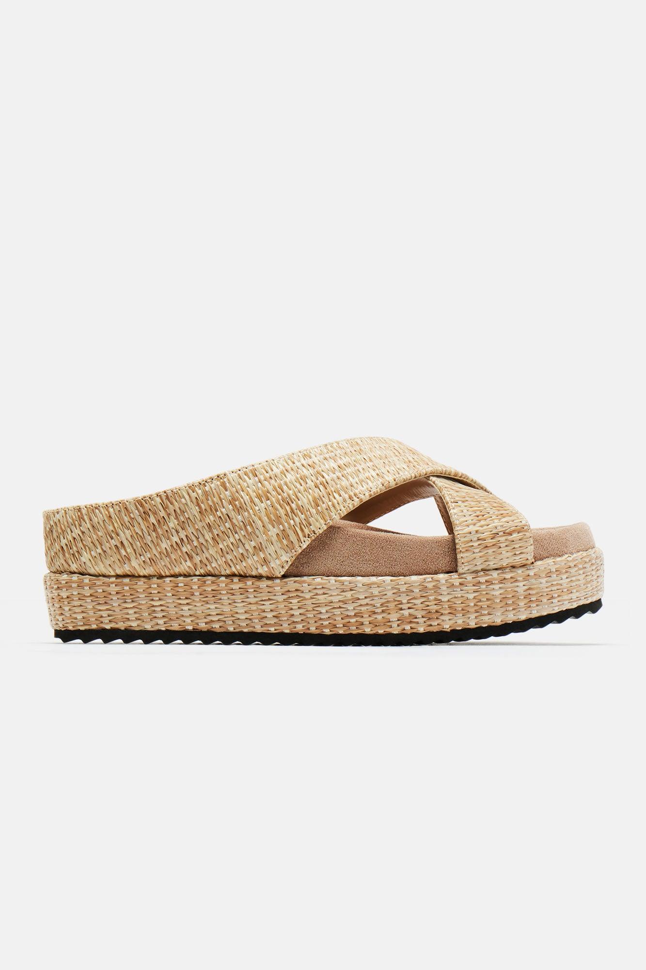 It's A Good One Casual Slides - Beige Product Image