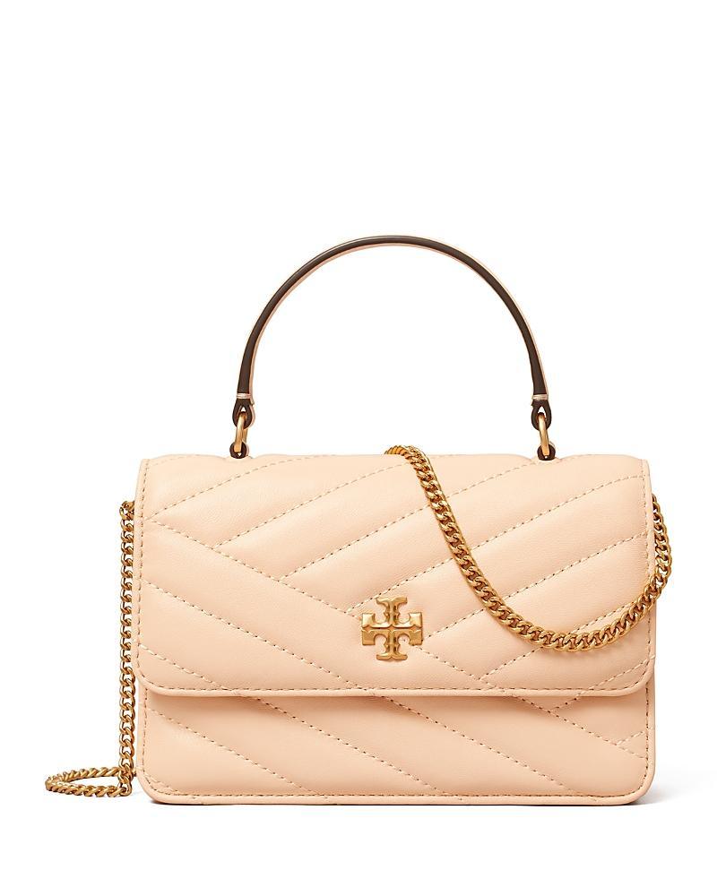 Tory Burch Mini Kira Chevron Quilted Leather Top Handle Wallet on a Chain Product Image