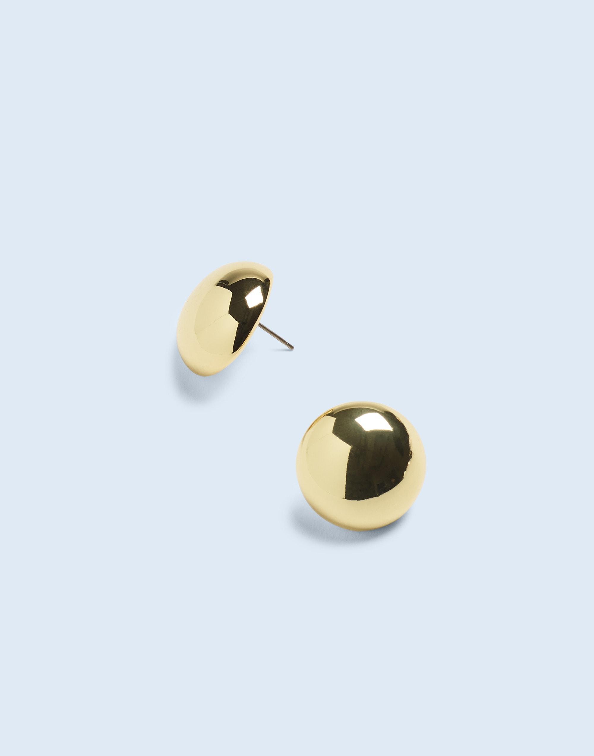 Button Stud Earrings Product Image