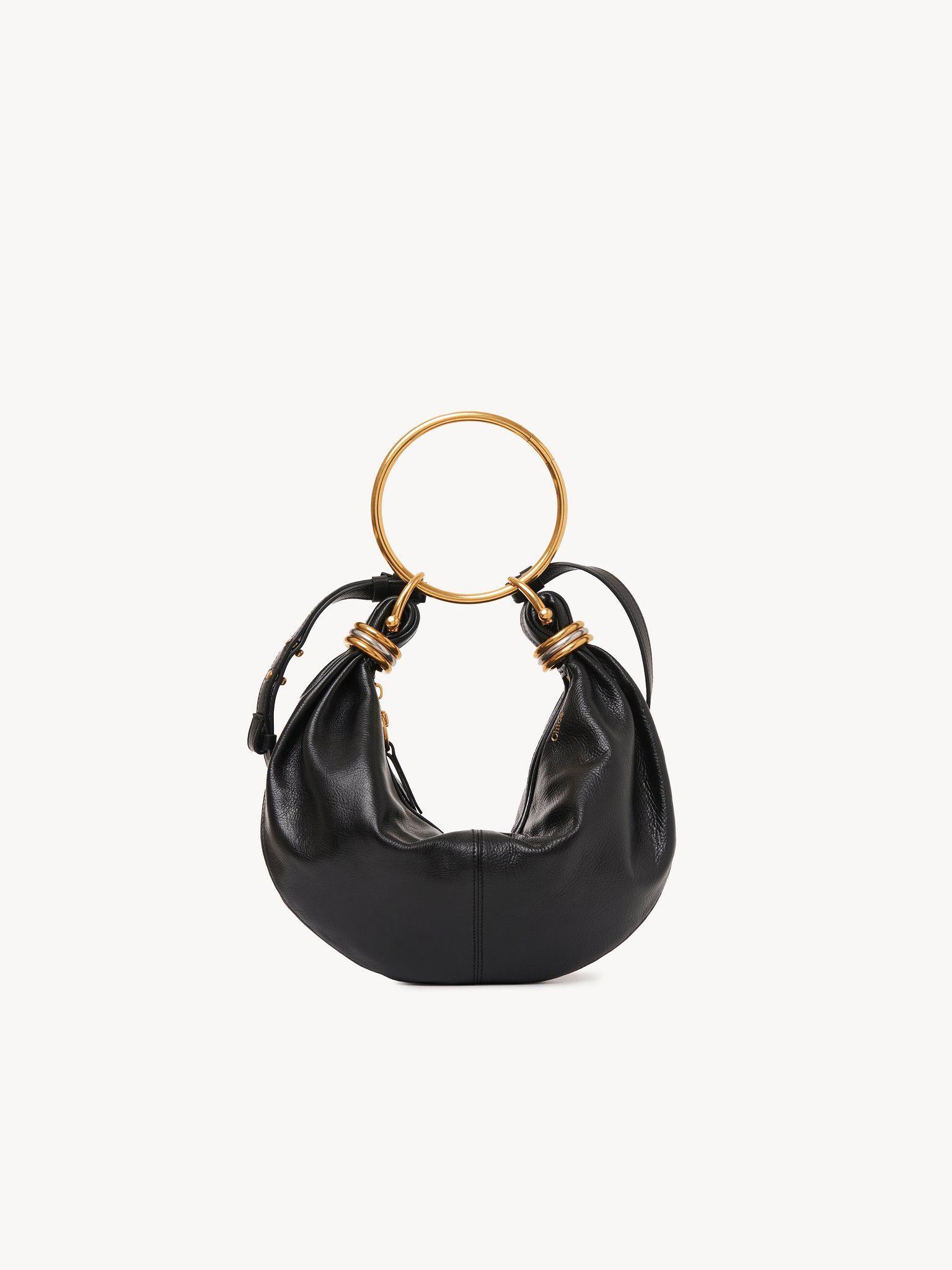 Small Bracelet Hobo bag in grained leather Product Image