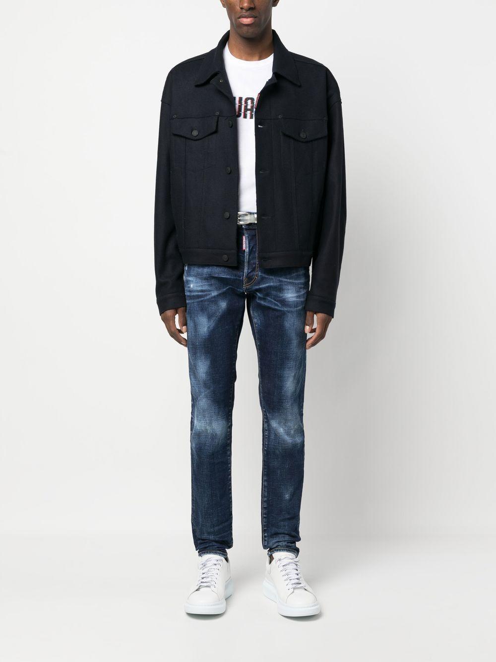 DSQUARED2 Logo-patch Trucker Jacket In Blue Product Image