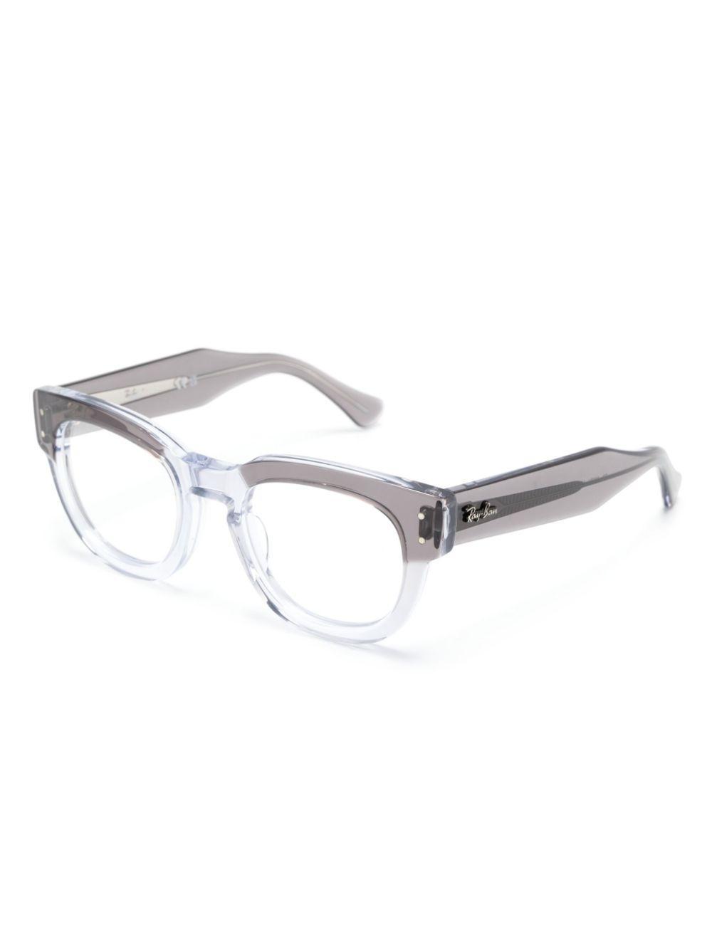 RAY BAN Mega Hawkeye Round-frame Glasses In Grey Product Image