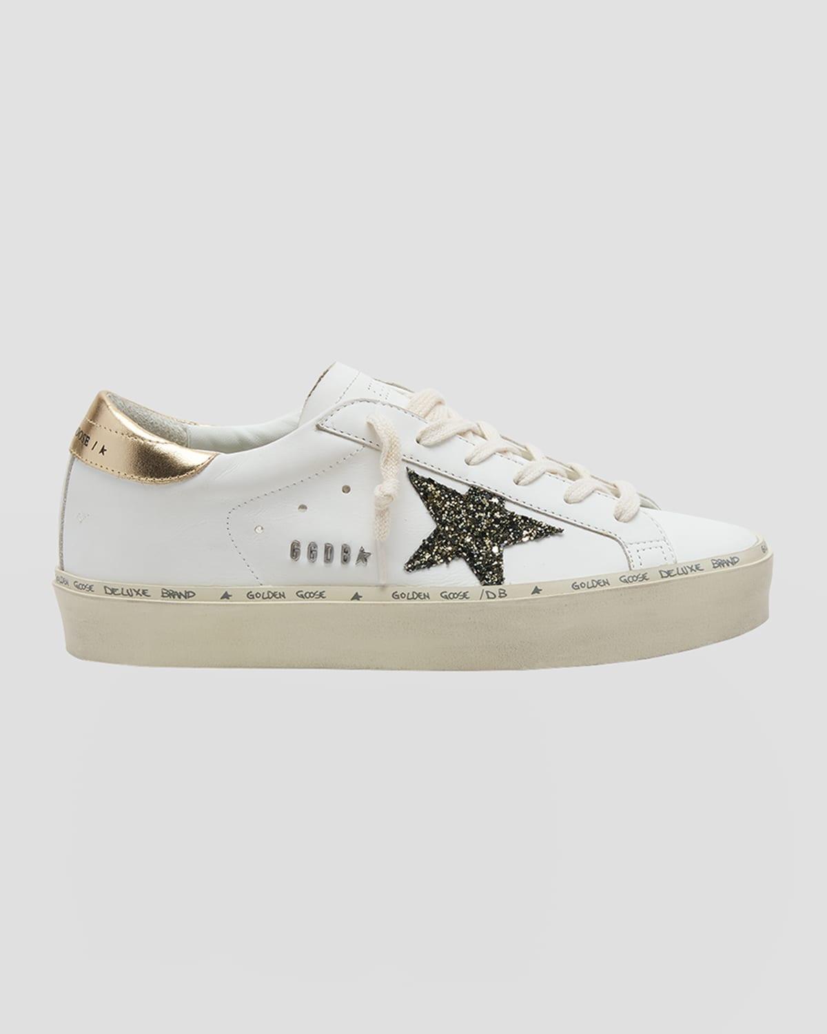 Hi Star Leather Glitter Low-Top Sneakers Product Image