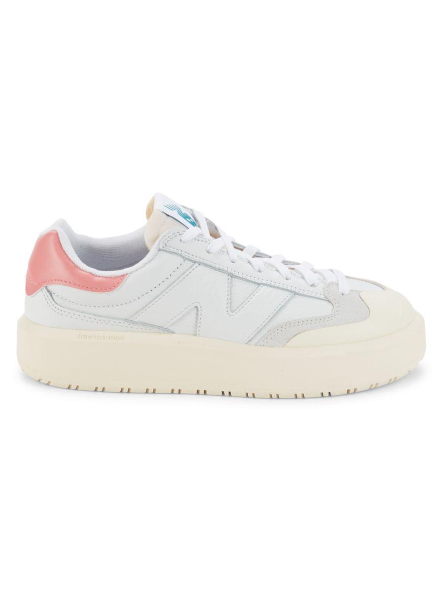 New Balance Men's Leather & Suede Sneakers - White - Size 6.5  - male - Size: 6.5 Product Image