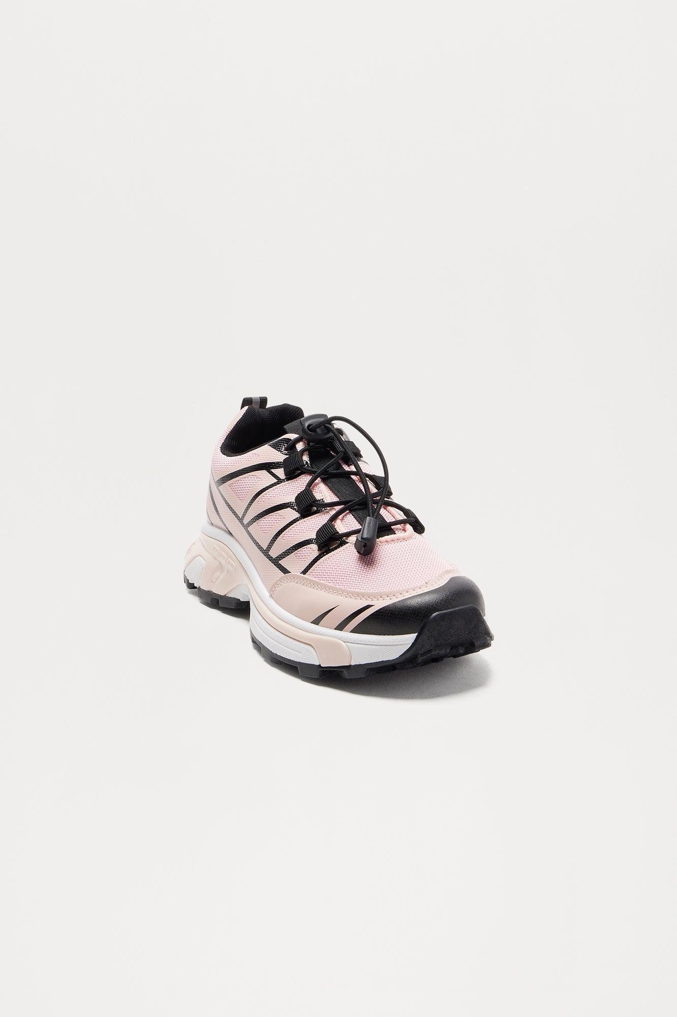 Geo Lace Up Sneakers - Pink/combo Product Image