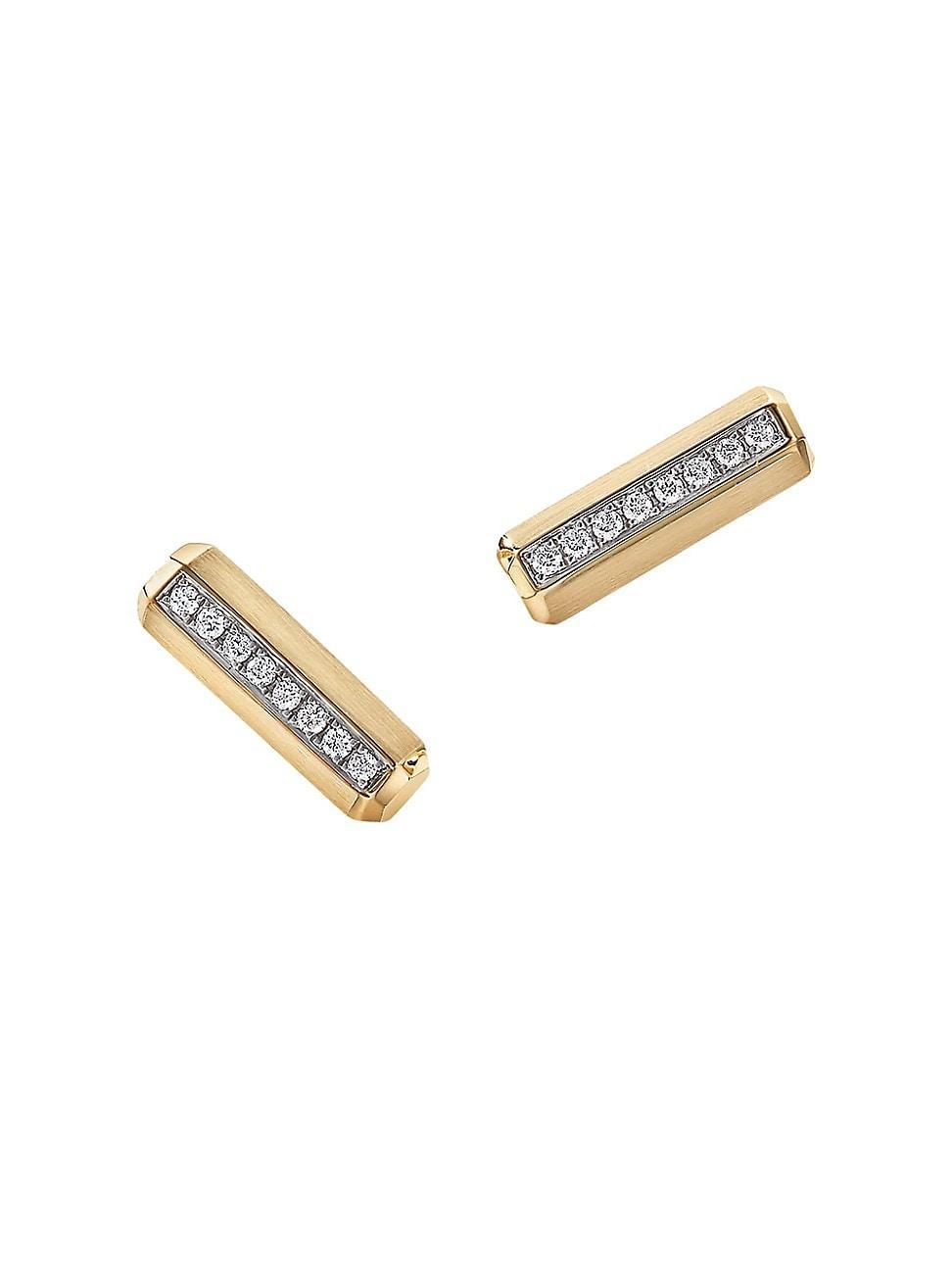 Womens Lexington 18K Yellow Gold & Diamond Stud Earrings Product Image