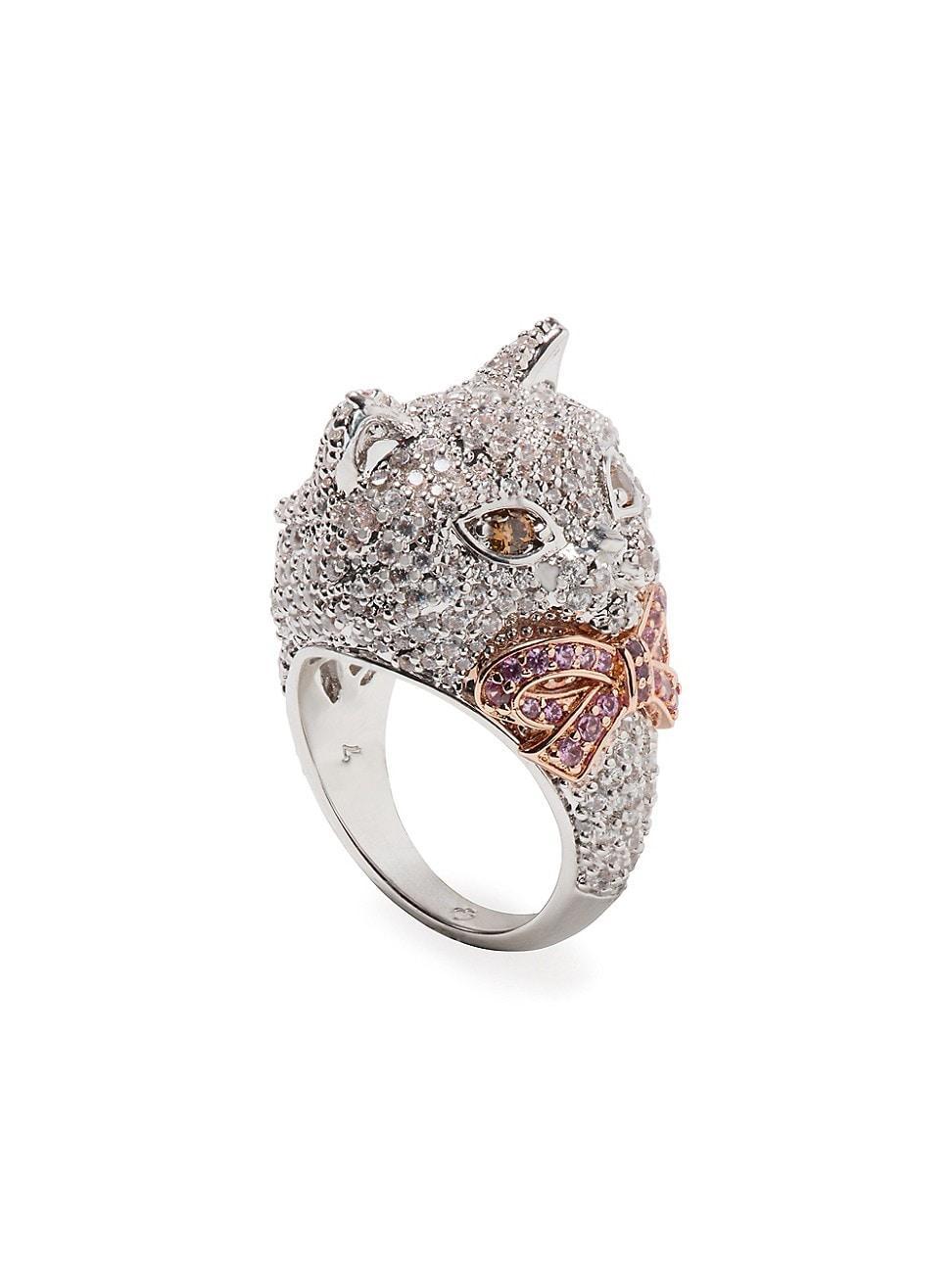 Womens Pawlina Silvertone & Cubic Zirconia Cocktail Ring Product Image