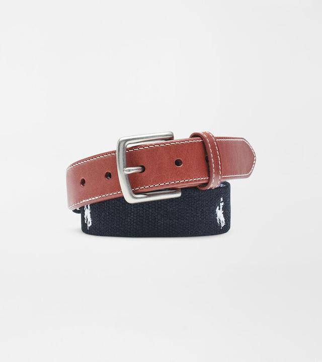 Peter Millar Mens Wyoming Belt | Color: Black | Size: 32 Product Image