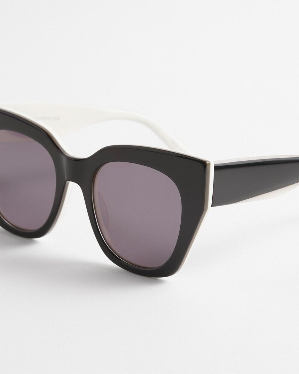 Black and White Cateye Sunglasses Product Image