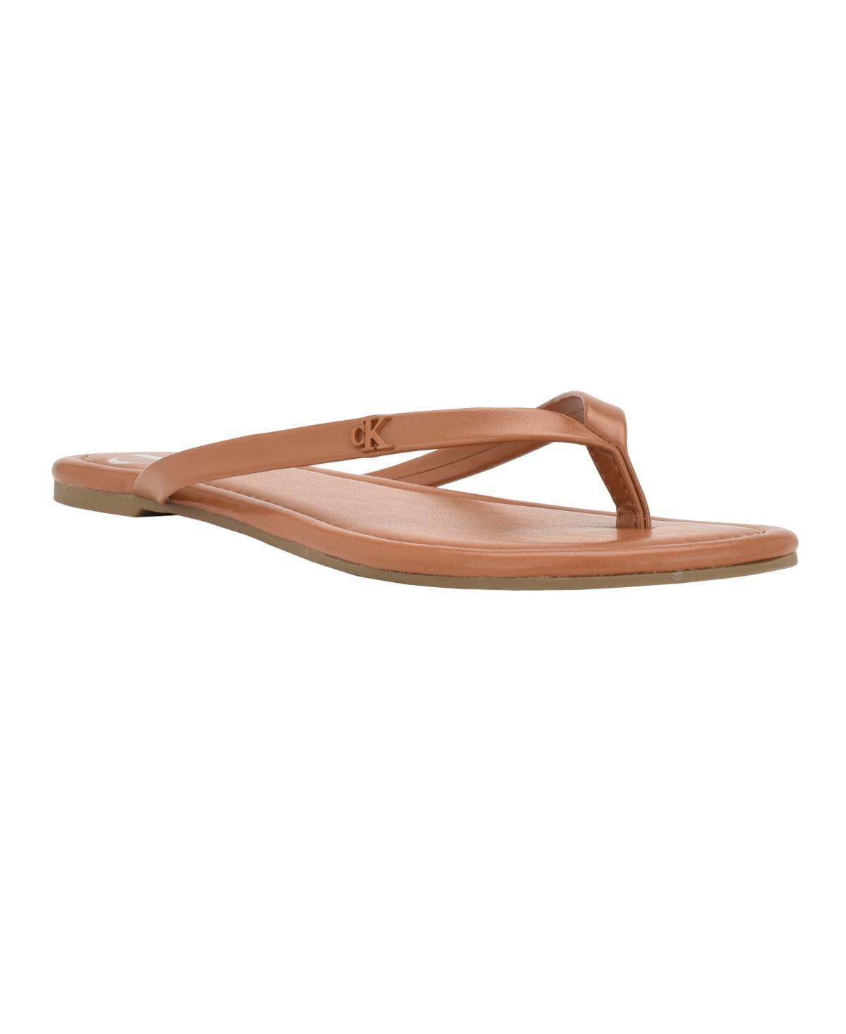 Calvin Klein Womens Crude Flat Thong Sandals Product Image