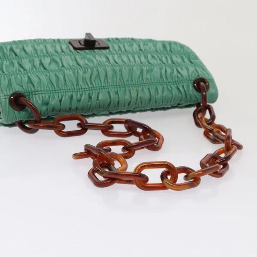 Green Leather Shoulder Bag () Product Image