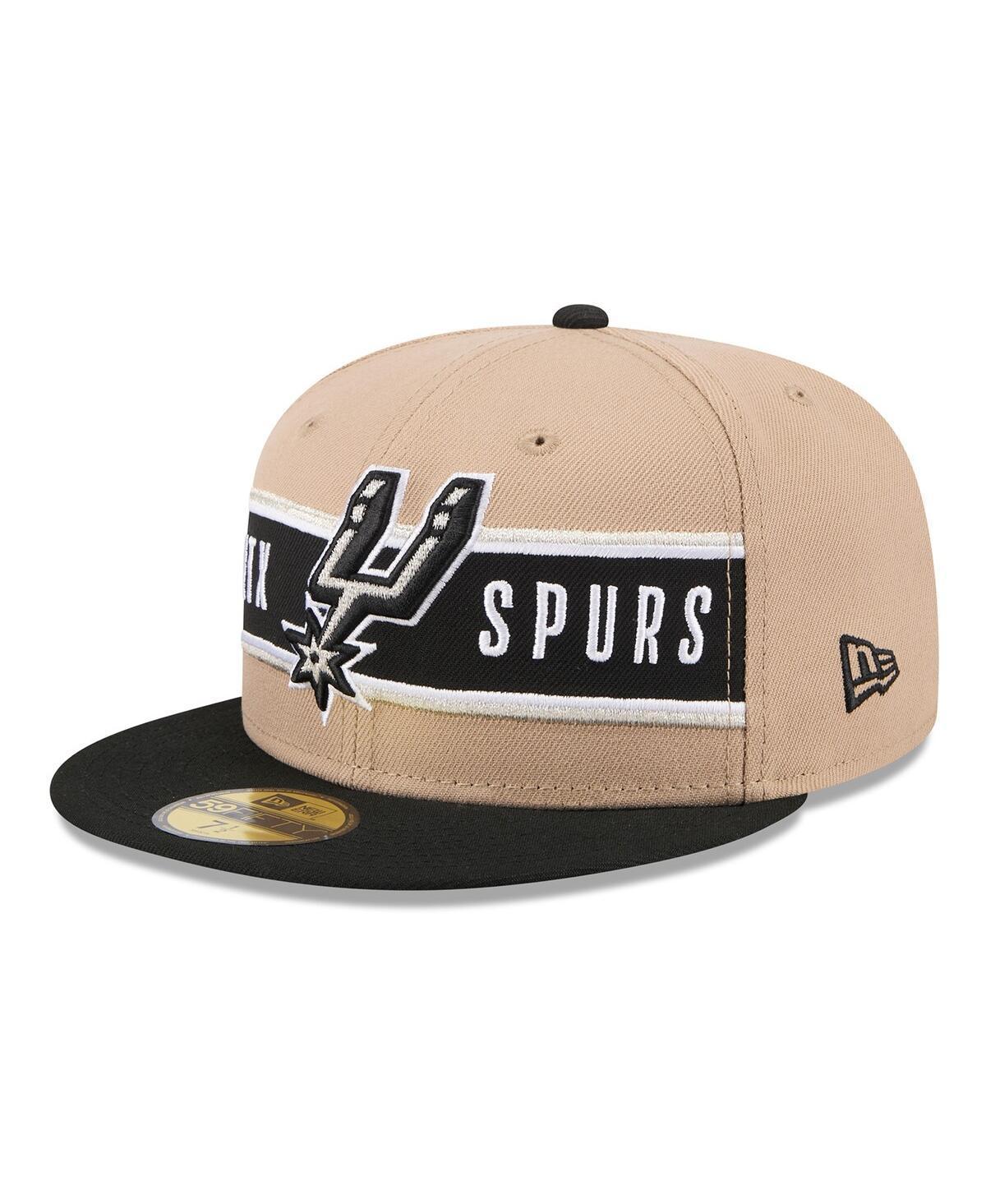 Mens New Era Tan/Black San Antonio Spurs 2024 NBA Draft 59FIFTY Fitted Hat Product Image