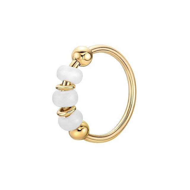 Lila Moon 14k Gold Seamless White Bead Nose Ring, Womens, Yellow Product Image