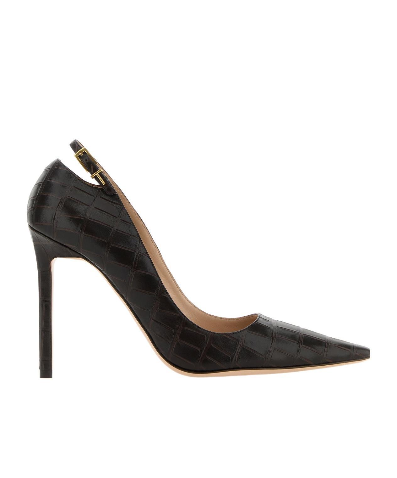 TOM FORD Women's Angelina 105mm Leather Pumps In Espresso Product Image