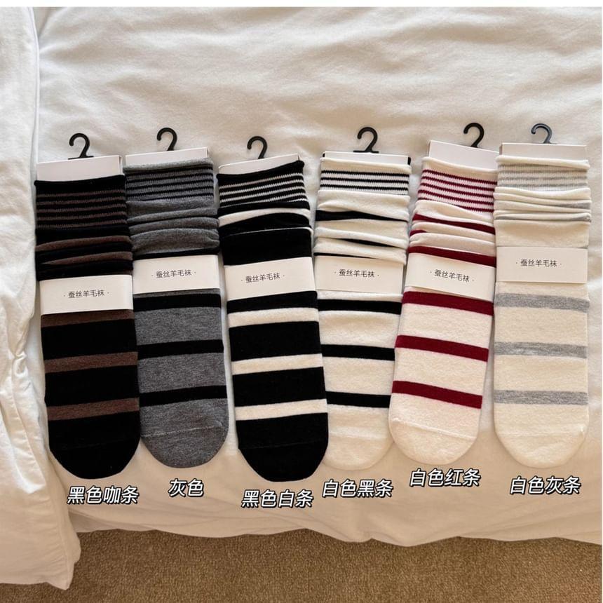 Striped Crew Socks Product Image