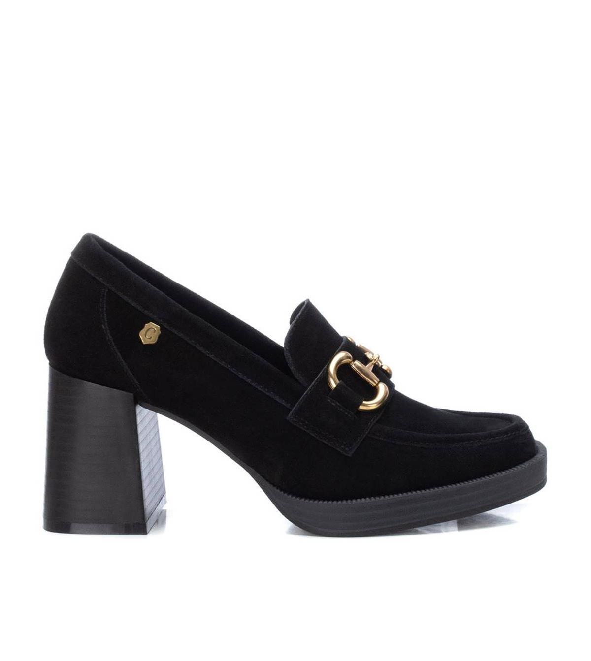 Carmela Collection, Womens Suede Heeled Loafers By Xti Product Image