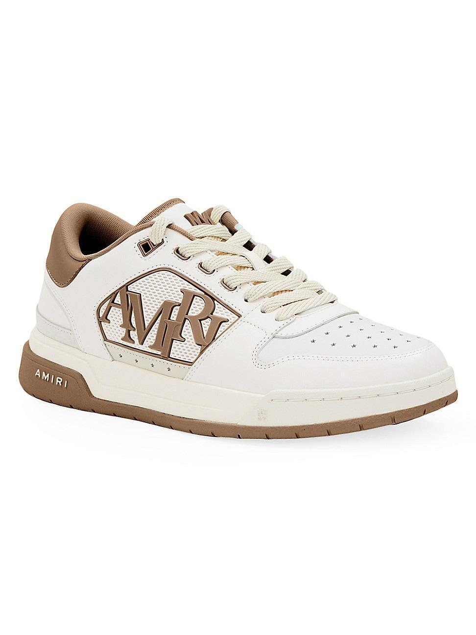 Mens Logo Leather Classic Low-Top Sneakers Product Image