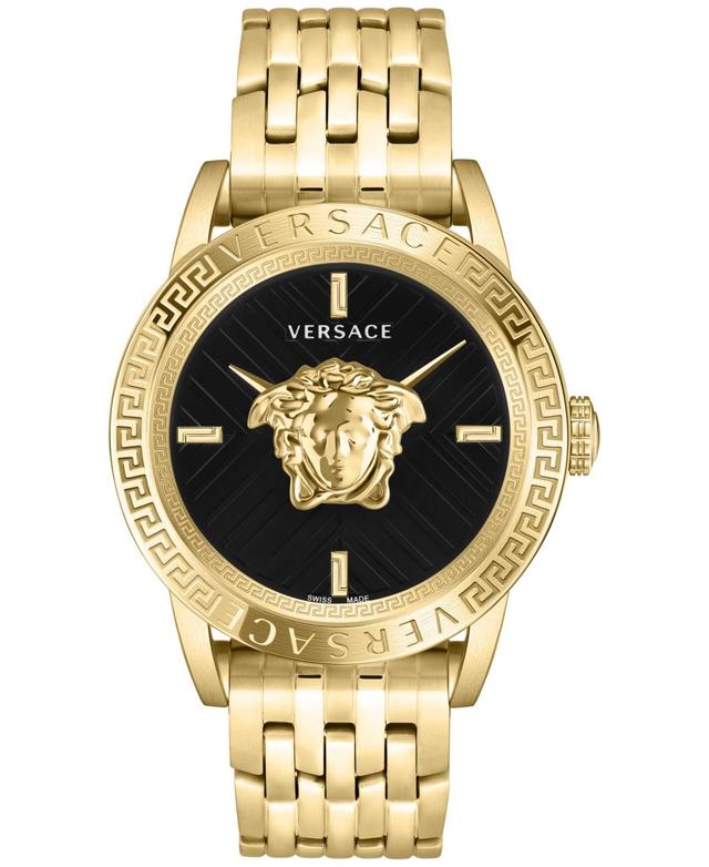 Mens V-Code IP Yellow Gold Bracelet Watch, 43mm Product Image