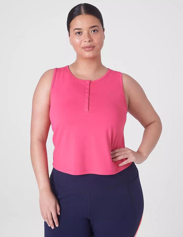 LIVI Crop Snap-Up Wicking Tank Product Image