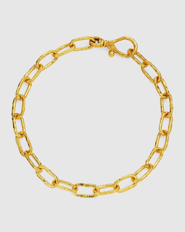 Mens 24K Yellow Gold Chain Bracelet Product Image