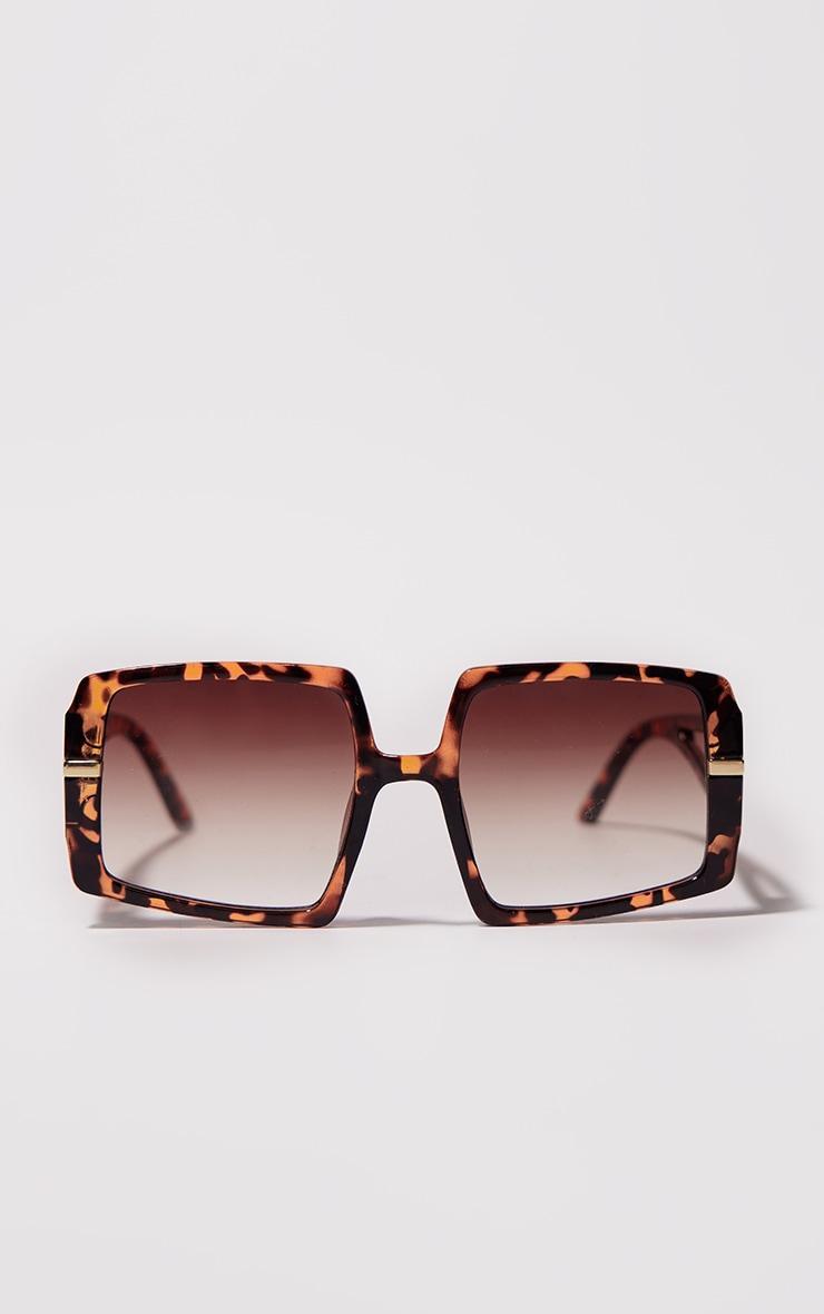 Tortoiseshell Oversized Square Lens Sunglasses Product Image