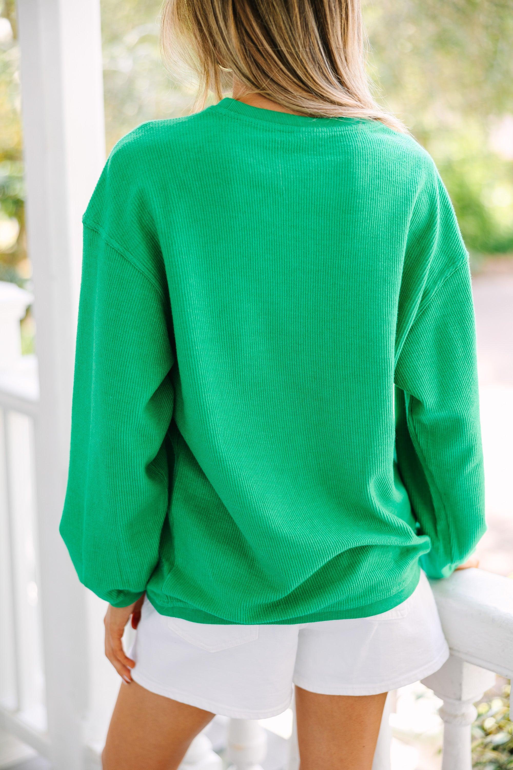 Get Together Kelly Green Corded Sweatshirt Female Product Image