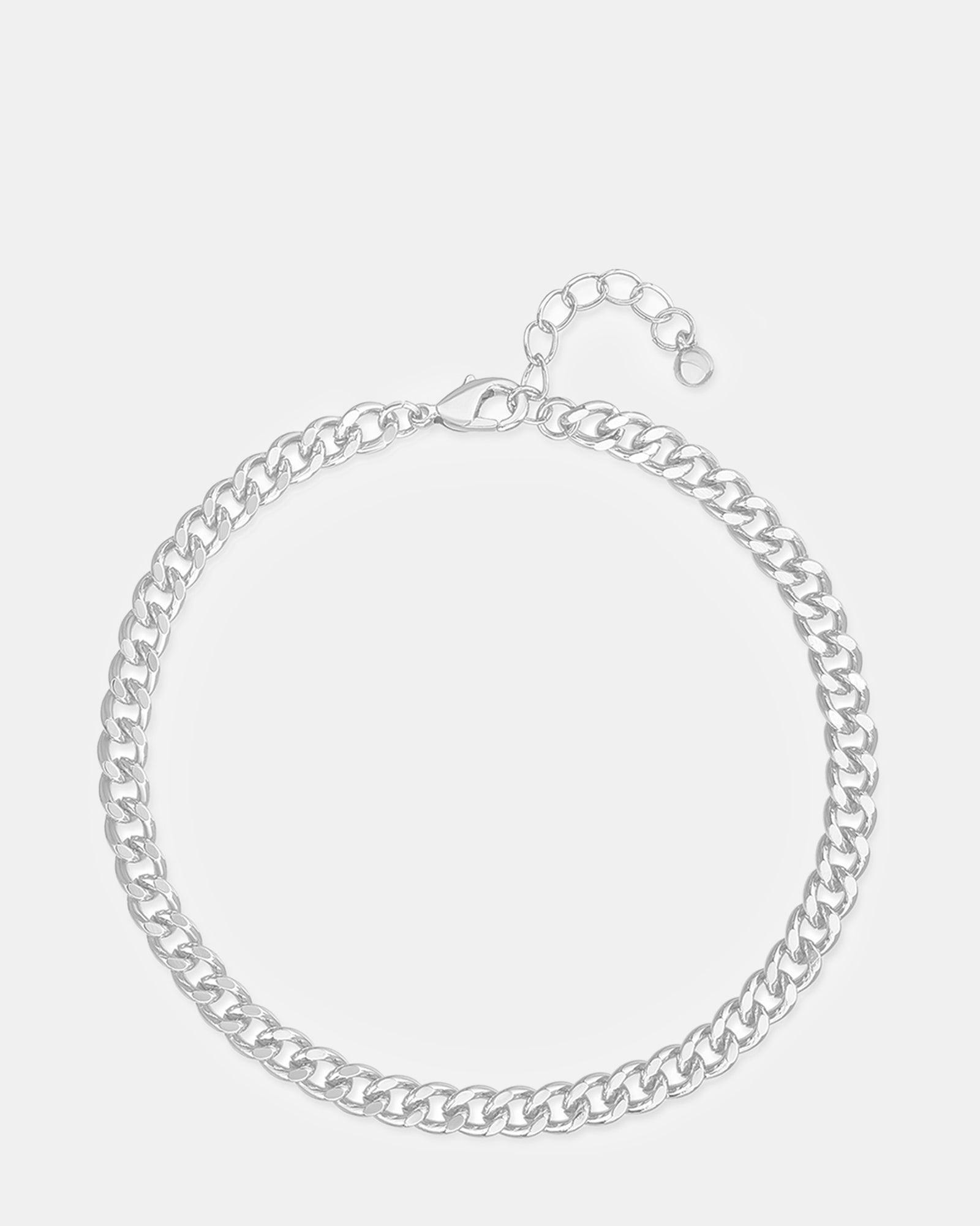 HERRINGBONE ANKLET SILVER Product Image