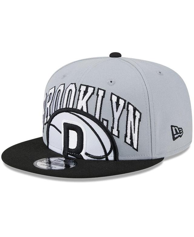 Mens New Era Gray/Black Brooklyn Nets Tip-Off Two-Tone 9FIFTY Snapback Hat Product Image