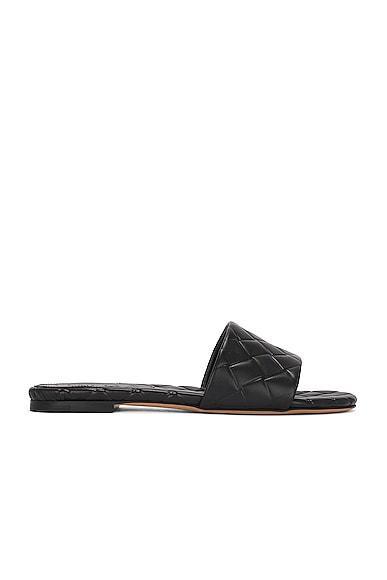 Bottega Veneta Flat Sandal in Black - Black. Size 40 (also in 41). Product Image