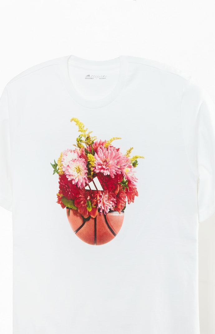 Adidas Men's Eco Floral Hoops Graphic T-Shirt Product Image