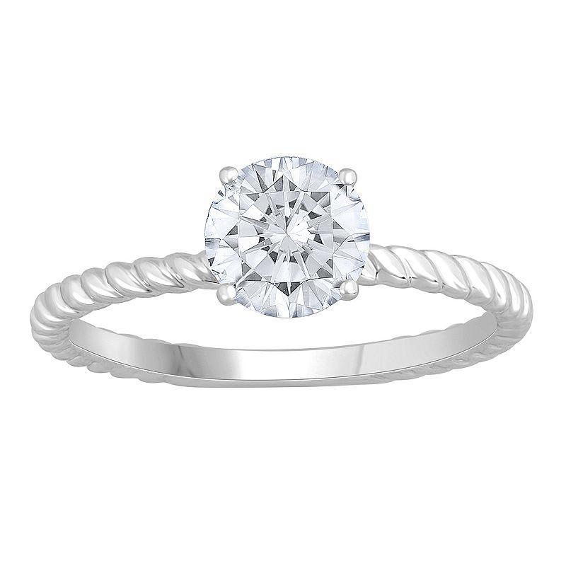 Diamond Medley 14k White Gold 1 Carat T.W. Lab-Grown Diamond Engagement Ring, Womens Product Image