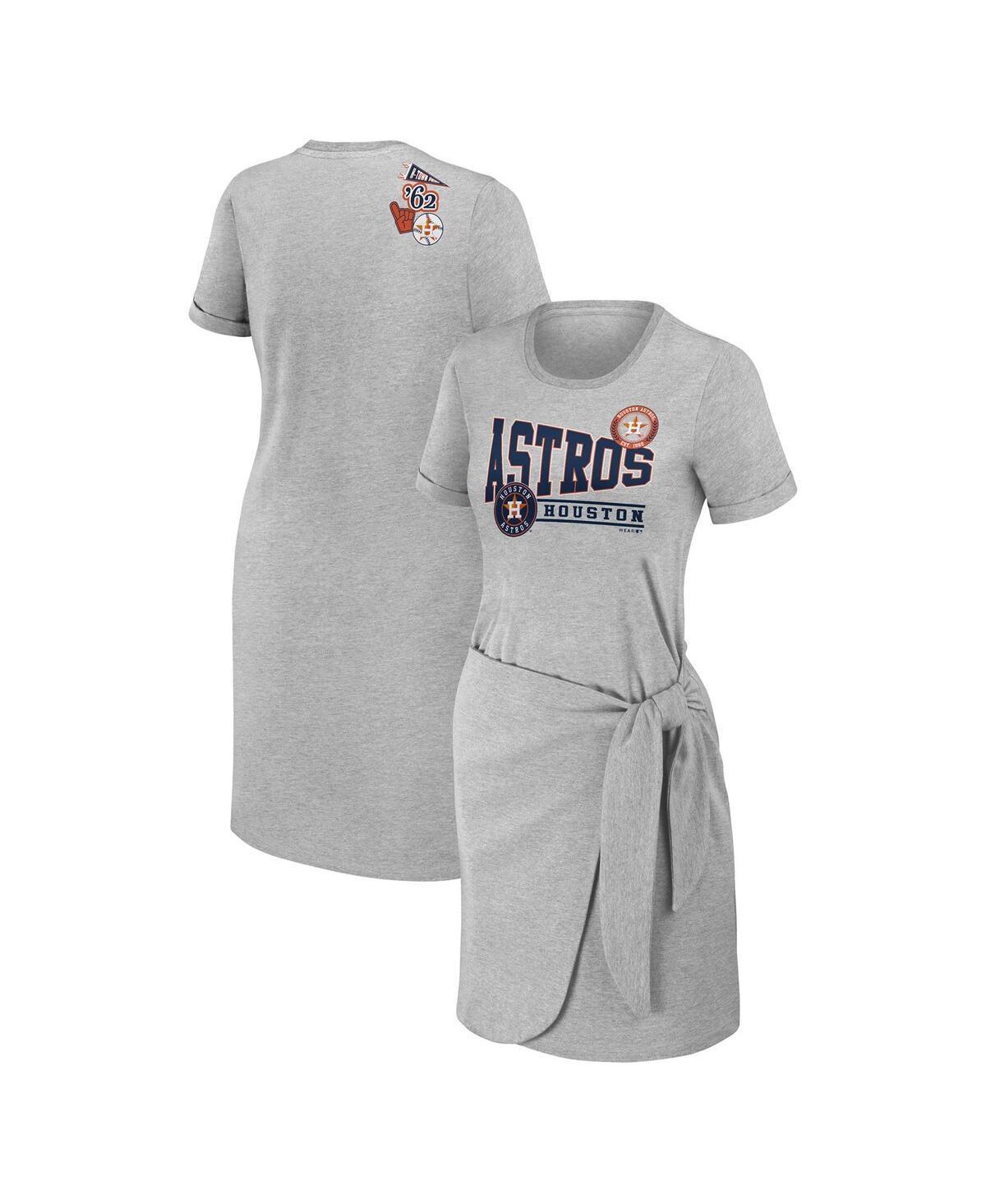 Womens Wear by Erin Andrews Heather Gray Lsu Tigers Knotted T-shirt Dress Product Image