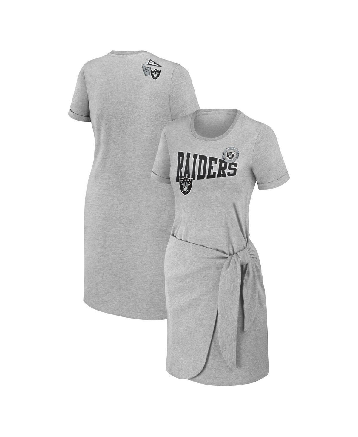 Womens WEAR by Erin Andrews Heather Gray Tampa Bay Rays Knotted T-Shirt Dress Product Image