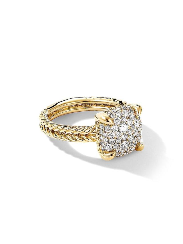 Womens Chatelaine Ring in 18K Yellow Gold with Full Pav Diamonds Product Image