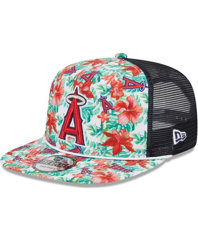 Mens New Era Los Angeles Angels Tropic Floral Golfer Snapback Hat Product Image