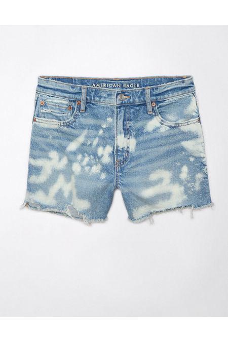 AE Strigid Super High-Waisted Relaxed Denim Short Womens Product Image