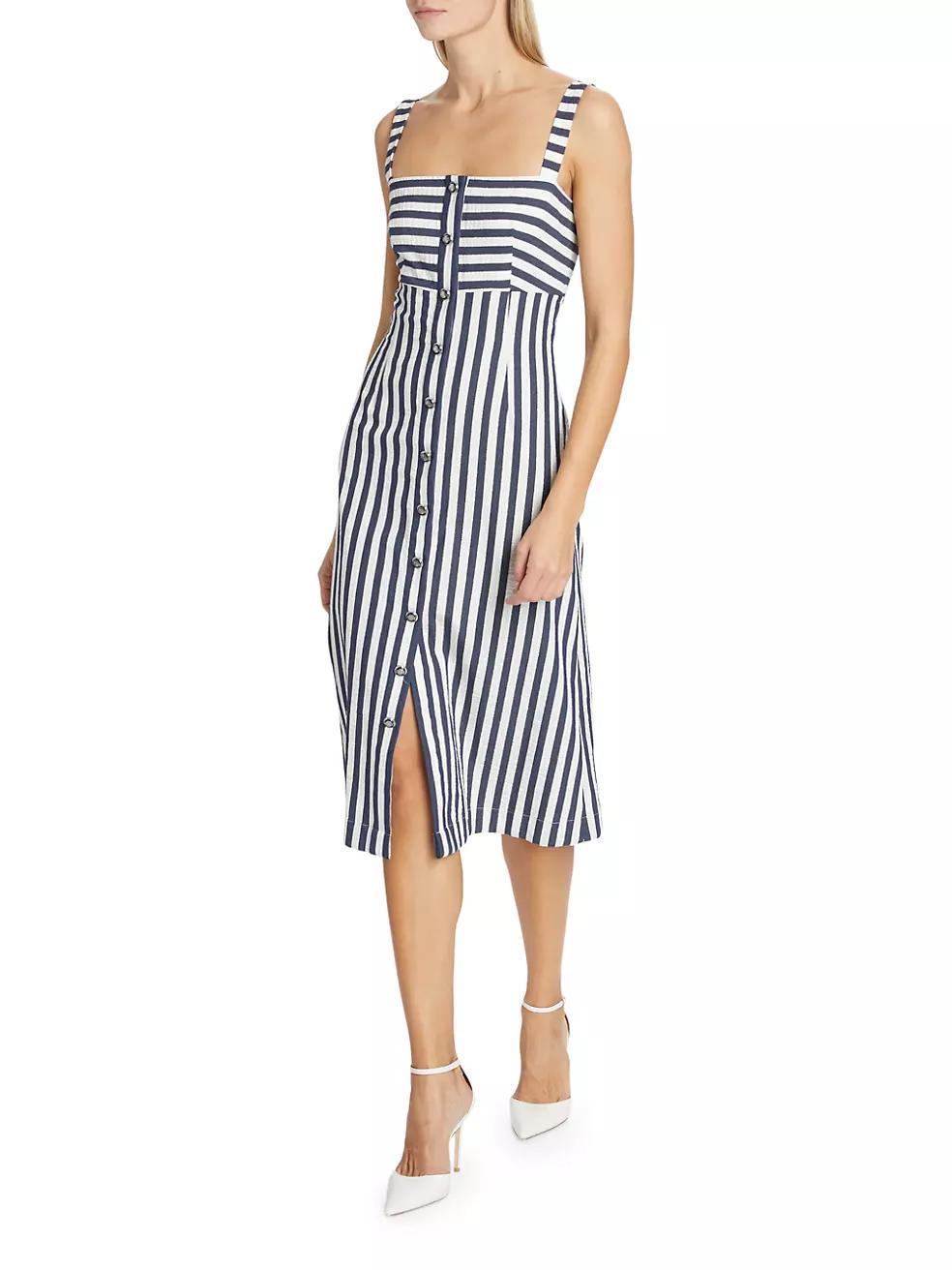 Artie Striped Sleeveless Midi-Dress Product Image