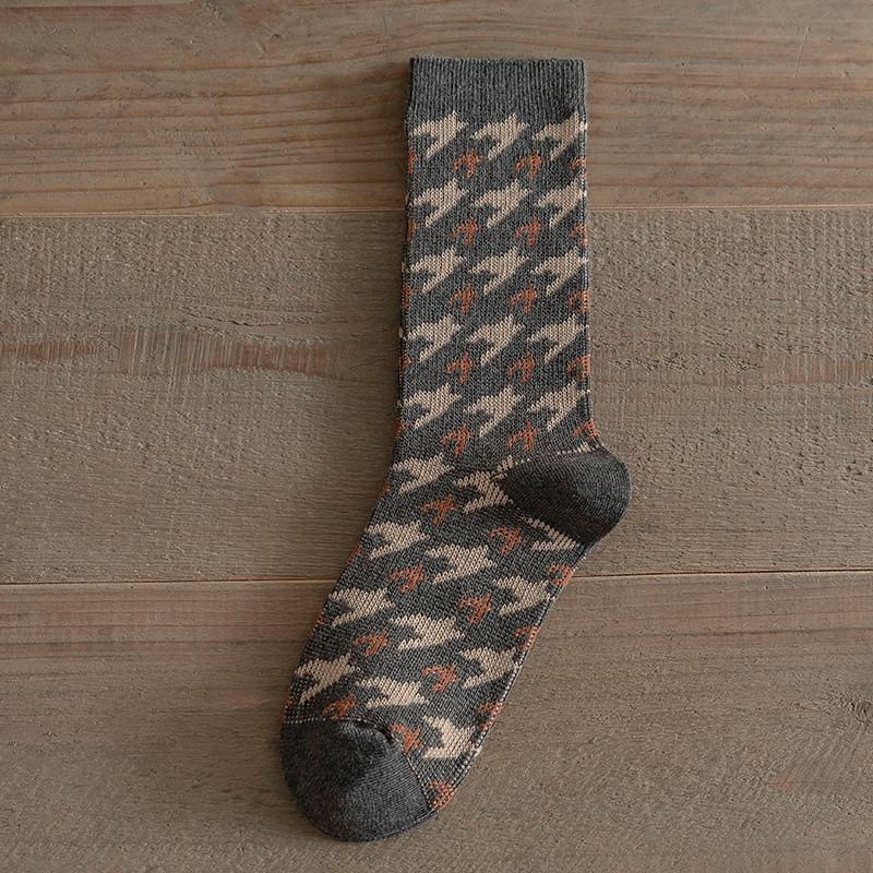 Patterned Crew Socks Product Image